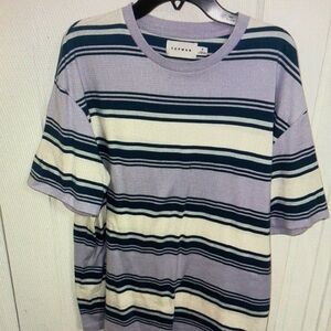 Topman Multicolor Striped Tee
